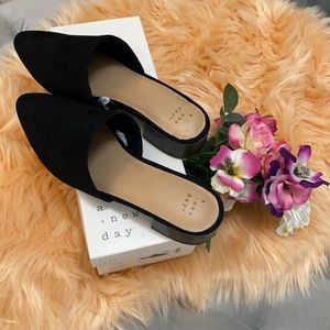 NEW! Black Codi Mule Slides